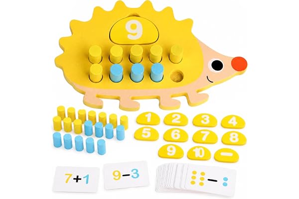 Montessori matematik, lära sig matematik, träleksaker, Montessori-leksak för barn från 3 år, räkna pedagogiska spel siffror och räkning, motorikleksaker, plug-in spel, present för barn