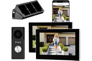 Honmidatek Visiophone Filaire Connecté à 2 Fils, Interphone Vidéo IP WiFi avec 7'' écran Tactile,1080P Sonnette Portier, APP Unlock à Distance,Détection de Mouvement,Lecture, Enregistrement