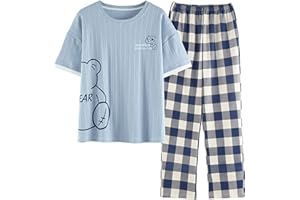 GOSO Pyjamas for Girls 8-9 9-10 11-12 12-13 14 Years Print Long Sleeve Casual Sleepwear Tops & Pants Gift for Kids