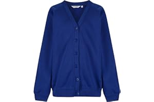 Trutex Unisex Sweatshirt Cardigan for School Uniform, Long Sleeve, Button Down