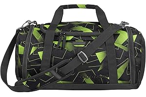 ‎COOCAZOO coocazoo Sporttasche, Lime Flash, schwarz-gelb, Nasswäschefach, Seitentasche, Schuhfach, Abnehmbarer, Verstellbarer Schultergurt, ab der 3. Klasse, 20 Liter