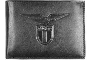 ENZO CASTELLANO SS LAZIO Portafoglio in Pelle con logo impresso a caldo, Prodotto Ufficiale 173188