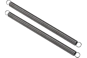 TOP-VIGOR 2Pcs Extension Compressed Spring, 1.2mm Wire Dia, 10mm OD, 180mm Free Length Durable Steel Compression Springs, Small Dual Hook Extended Tension Springs