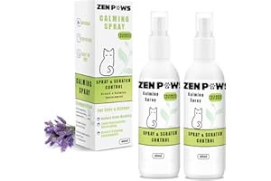 Zenpaws Cat Phermone Calming Spray - Quickly Relieve Stress - Reduces Scratching Furniture, Peeing, Marking, Anxiety - Supports Relief for Fireworks, Travel, Vet Visits 60ml