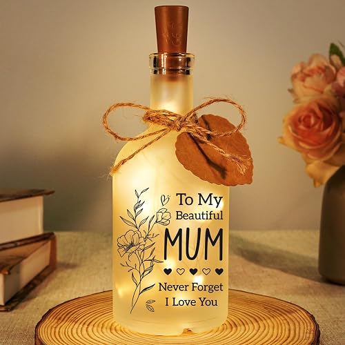 Einanmut Mothers Day Gifts for Mum, Mummy Presents - LED Bottle Decorative Light Mummy Birthday Gifts, Mothers Day Presents for Mum