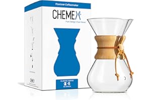 Chemex CM-6A Birraio di caffè, Legno, Vetro, Pelle, Trasparente