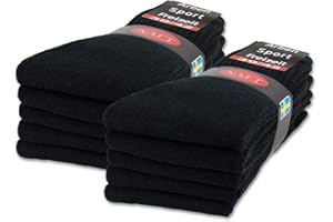 SOCKENKAUF24 Lot de 10 | 20 | 30 Paires de Chaussettes de Sport, de Tennis, de Travail Homme Femme Coton