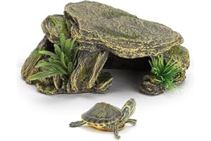 FAMKIT Grotte pour reptile - Plateforme pour tortue - Décoration pour aquarium - Grande taille