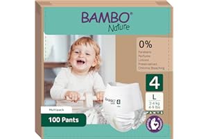Bambo Nature Pantalones de entrenamiento de alta calidad, pantalones de entrenamiento para ir al baño con etiqueta ecológica, pantalones de entrenamiento seguros, cómodos, discretos para un día activo