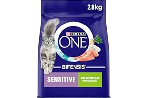 PURINA ONE | Sensitive Dry Cat Food, Turkey and Rice, 3kg