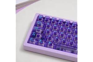 ‎SUMGSN 114 Tasten Transparente Tastenkappen PC Cherry Profil Tastenkappen Set Fit für 60% 65% 75% Cherry Mx Schalter Mechanische Tastatur