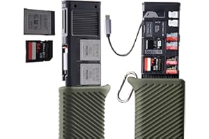 PGYTECH CFexpress Tipo B/SD/Micro SD Lettore di Schede USB 3.2 Gen 2 10 Gbps Ad Alta velocità CFexpress Tipo B/SD/TF/Nano Card Case, Compatibile con Windows/Mac/Linux/Android/iPad OS (Verde Muschio)