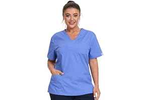 JONATHAN UNIFORM Womens Scrub Tunic Top with 3 Pockets for Dental, Carer, Vet, Beauty