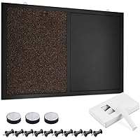 Navaris Kombitafel aus Kreidetafel und Kork Pinnwand - Memoboard 70 x 50 cm mit magnetischer Tafelfolie Korkwand - inkl…