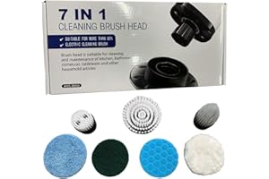 TOWWOO Ensemble d'accessoires de Brosse électrique, 7 Brosses de Rechange pour Brosse électrique de Nettoyage sans Fil, Compatibles avec la Brosse Rotative électrique ANS-8050 pour Salle de Bain