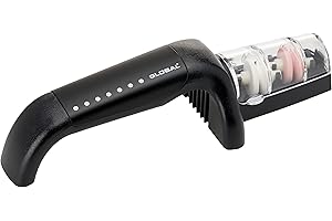 Afilador con 2 ruedas cerámicas, Global, negro