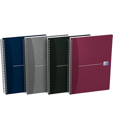 Lot De 5 Cahiers Oxford Boho Chic B5 Ligné 120 Pages - Couverture Souple Aquarelle Élégante, Papier Optik 90g, Reliure Intégrale 360° + Compatible Scribzee