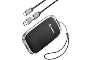 ‎PHIXERO PHIXERO P5 Portable SSD 1TB Up to 560MB/s, USB 3.2 Gen 2 External Solid State Drive，USB C to C&A for Smartphone，Tablet，PC，Labtop (Black)