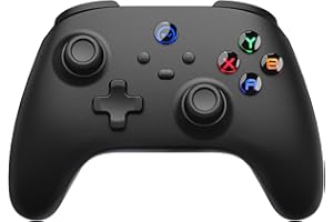 PALPOW Manette PC Sans Fil 2.4G pour Windows/Android/Steam Deck, Manette PC Gamer avec Joysticks et Gâchettes à Effet Hall pour iPhone/Switch 2 avec 8 Couleurs RGB/Turbo/Programmables,Noir