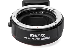 SNIPIZ EF-EOS R Objektivadapter, EF-EOS R Autofokus Objektiv Mount Konverter Adapter Ring kompatibel mit Canon EF/EF-S Objektiv auf EOS R, RP, R3, R5, R6, R6II, R7, R8, R10, R50, R100 Kameras