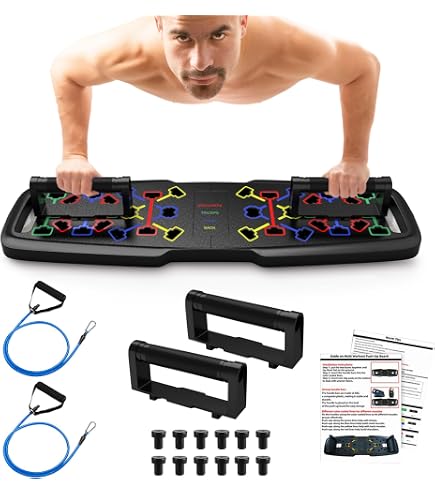 Planche De Pompes Pliable 12 En 1 YANKUIRUI - Entraînement Multi-angles à Domicile - Portable Et Stable