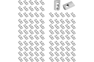 GETLITOOL 100 x spårmuttrar med centreringsboll M8, aluminiumprofil 4040 spår 8 hammarmutter, svängmutter med kula tung typ I