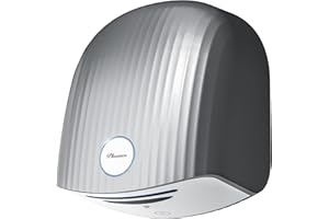 PLUSSEN Hand Dryer Commercial Hand Dryer for Bathroom,Warm n Cold Air Switch Automatic Electric Toilet Hand Dryers,220V-240V,Plug in