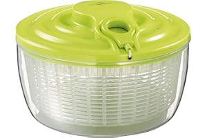 Küchenprofi WAVE, centrifuga per insalata con corda, ciotola per insalata con coperchio e cestello, smontabile per una facile pulizia, plastica di alta qualità, capacità 3,25 l, Ø 24 cm, verde