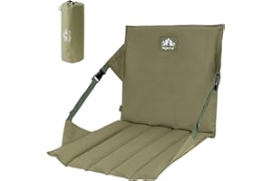 Night Cat Folding Stadium Seat: Portable Floor Chair with Back Support Lightweight for Camping Hiking and Beach