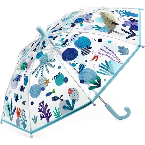 Lot De 2 Parapluies Enfants Transparents ThreeH - Léger, Cadre Fibre De Verre, Sécurité - Pour Garçons/filles 3-10 Ans - Motifs Dinosaure/chat/arc-en-ciel - 6