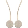 Embrasse Rideau Lot 2 Lewondr Lot 2 Embrasses Rideaux Aimantées Magnétiques - Boucles Décoratives Tissage Main, Beige, Style Macaron