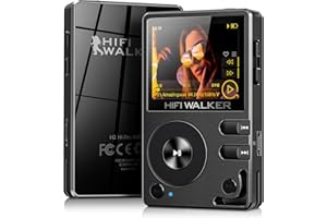 HIFI WALKER H2-128GB MP3 Player Bluetooth 5.2 Hi Res Music Player Flac Digital DSD Lossless Audio Player High Resolution Portable DAP Player, Two-Way Bluetooth, 128GB SD Card+Expandable Memory