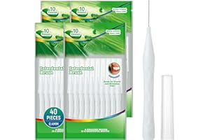 Annauiy 40 Piezas Cepillos Interdentales Ultrafinos,Diámetro 0.4 MM,Limpieza interdental,Eliminación de Placa Interdental para Espacios Estrechos