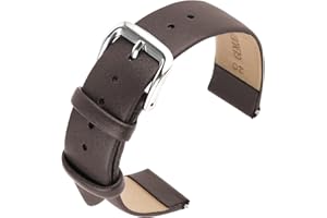 cobee Skórzane paski do zegarka, miękka skóra cielęca, szybkie odpinanie, wymienne, dla mężczyzn i kobiet, uniwersalne, klamra ze stali nierdzewnej, 12.5+7.5cm/4.9+2.9inch, Skóra