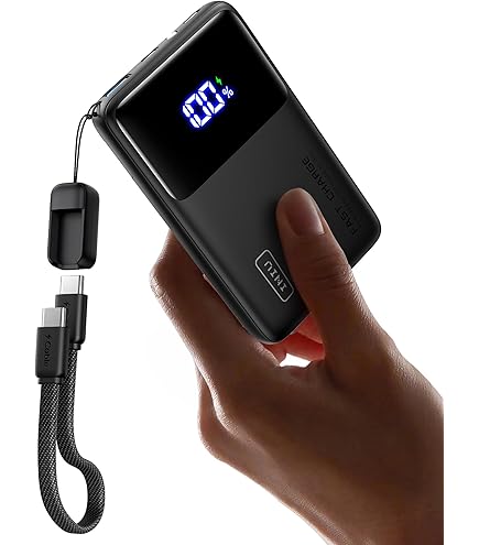 INIU Batterie externe 10500mAh, 22.5W charge rapide avec lampe torche