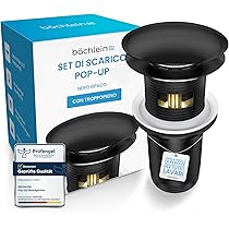 Bächlein Sifone Universale Per Lavabo Extra Lungo (200mm) - Antiodore Con Guarnizione In Gomma - Foto 5