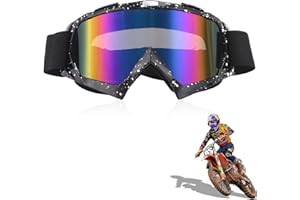 HPiano Motorradbrille Motocross Brille, Winddichte Staubdichte Motocross-Brille, Winddicht Anti Fog UV Skibrille,Brille für Männer Frauen Jugend Fit über Brille Outdoor-Sportarten,Radfahren,Skiing