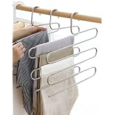 Metal 5 Katlı Pantolon & Şal Askısı &Ccedil;oklu Askılık Dekoratif Akıllı D&uuml;zenleyici