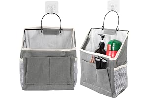 Hängande organisatör 2 stycken vikbar – väggorganisatör och dörrarrangör hängande med fickor för badrum, kök, camping – hänga