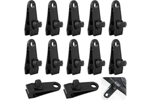 AEVORANT 12 Stück Planenspanner Zelt, Einstellbar Planenclips, Planenbefestigung Zeltklammern Zeltplanen-Trägerklemme Kunststoffclipse für Camping Planen Sonnensegel Garden