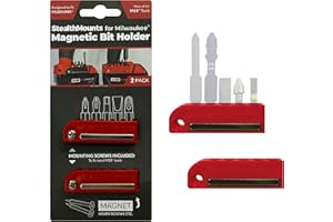 StealthMounts czerwone, magnetyczne uchwyty do bitów Milwaukee M18 (2 sztuki)