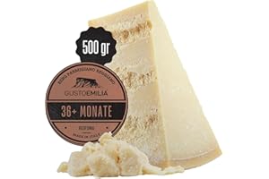 ‎GUSTOEMILIA GUSTOEMILIA Berg-Parmigiano Reggiano Käse 36 Monate gereift - Ideal für Pasta, Brot, Salate, Snacks und Früchte - Italienischer gereifter Parmesan Käse 1,1 lb (500g)