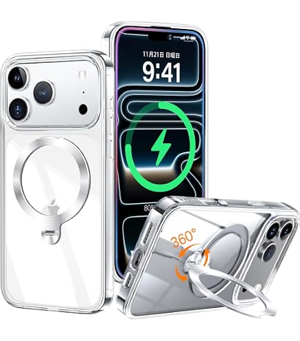 Verco MagSafe Hülle Für IPhone 14 Plus – Mit Ausklappbarem Magnetring-Ständer, Stoßfest & Transparent