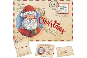 ANGUXER 15 Biglietti Auguri Natale con Buste – Cartoline di Natale Kraft Vintage con Disegni Natalizi, Perfette per Auguri e Messaggi a Familiari, Amici, Bambini e Colleghi