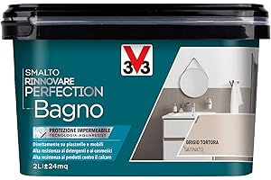 V33 Smalto Rinnovare Perfection Bagno Grigio Tortora Satinato 2 L