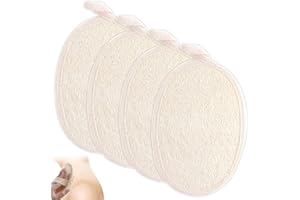LEOEASIY Luffa Schwamm 4 Stück Loofah Peeling Schwamm Dusch Schwamm Natürliche Loofah Körperbürste Wäscher Peelingschwamm Duschschwamm Wiederverwendbar Camping Küche Bad