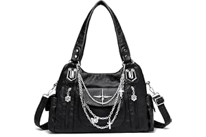 LY&SQ Dam Vintage Y2K Hobo Väska, Konstläder Stor Kapacitet Tote Väska och Handväska Med Justerbar Axelrem