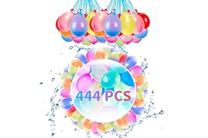 FRIANT 444 Pieces Water Bombs Self-Closing, Quick Fillable Water Bombs, Colourful Water Balloons Set, Biodegradable Water Balloon for Water Games, Summer Party