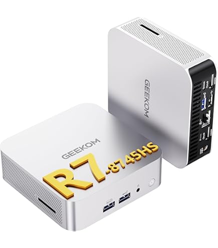 GEEKOM Mini PC A8 Series, AMD Ryzen 9 8945HS (8 Core/16 Thread Max