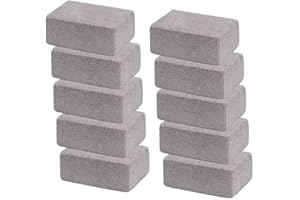 Fayrimi 10 Pcs Barbecue Grill Cleaning Bricks Barbecue Grill Cleaning Foam Reusable to Remove Oil Stains for Grilling